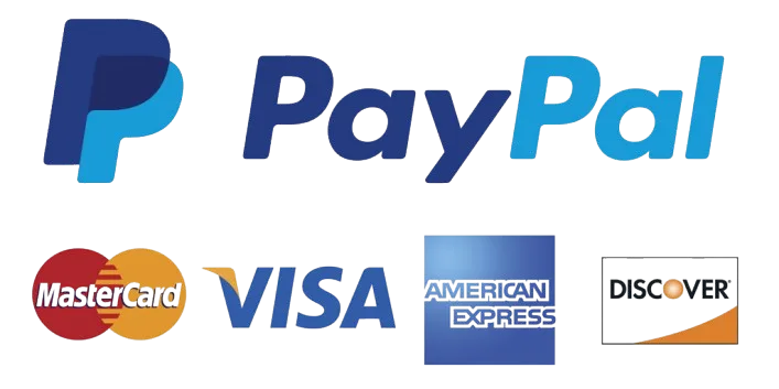 Accepted payment methods: PayPal, Visa, Mastercard